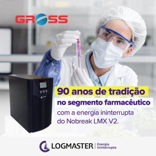 Laboratório Farmacêutico GROSS adquire Logmaster LMX V2 de 3KVA